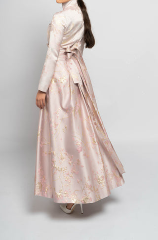 Blush Embroidered Jacquard Skirt