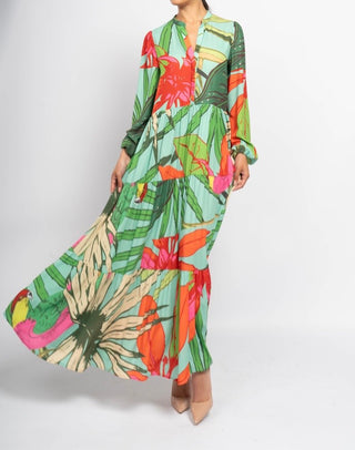 Tropical Tiered Maxi Dress
