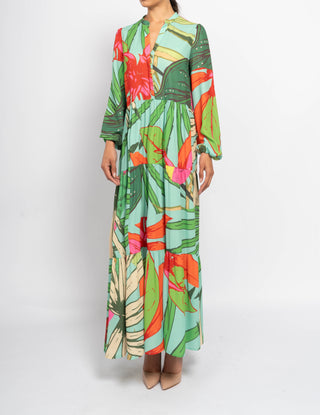 Tropical Tiered Maxi Dress