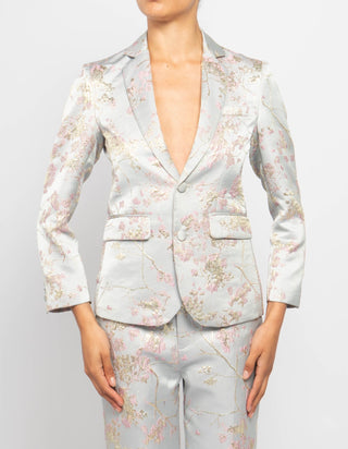 Embroidered Floral Tailored Blazer