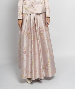 Embroidered Floral Maxi Skirt