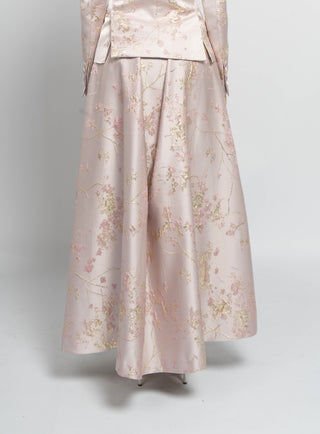 Embroidered Floral Maxi Skirt