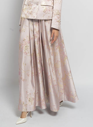 Embroidered Floral Maxi Skirt