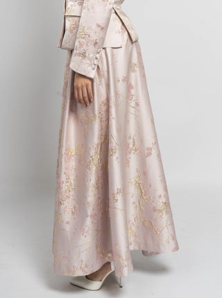 Embroidered Floral Maxi Skirt