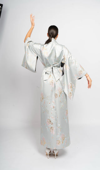 Embroidered Kimono Gown