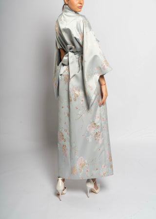 Embroidered Kimono Gown