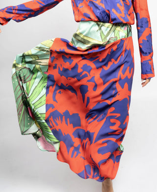Vibrant Fusion Mixed-Print Bottom