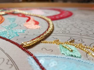 Embroidery atelier detail - LULU LIU London